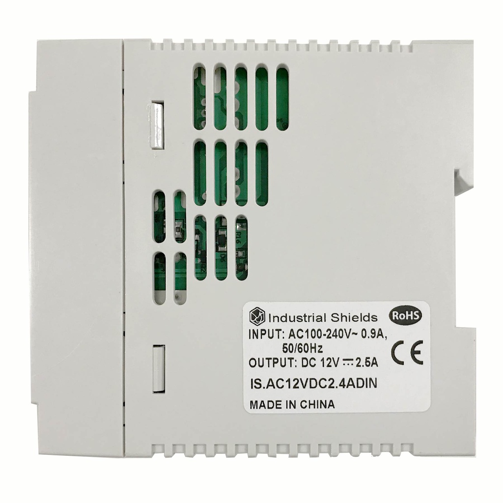 Din RAIL Power Supply, ac-dc, 30W, 1 Output 2.5A at 12Vdc
